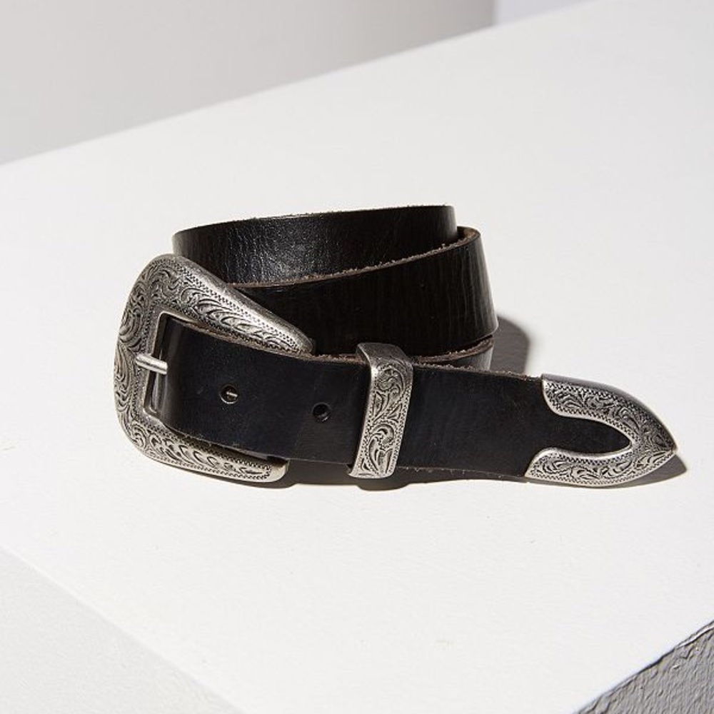 Ecote metal tipped leather belt